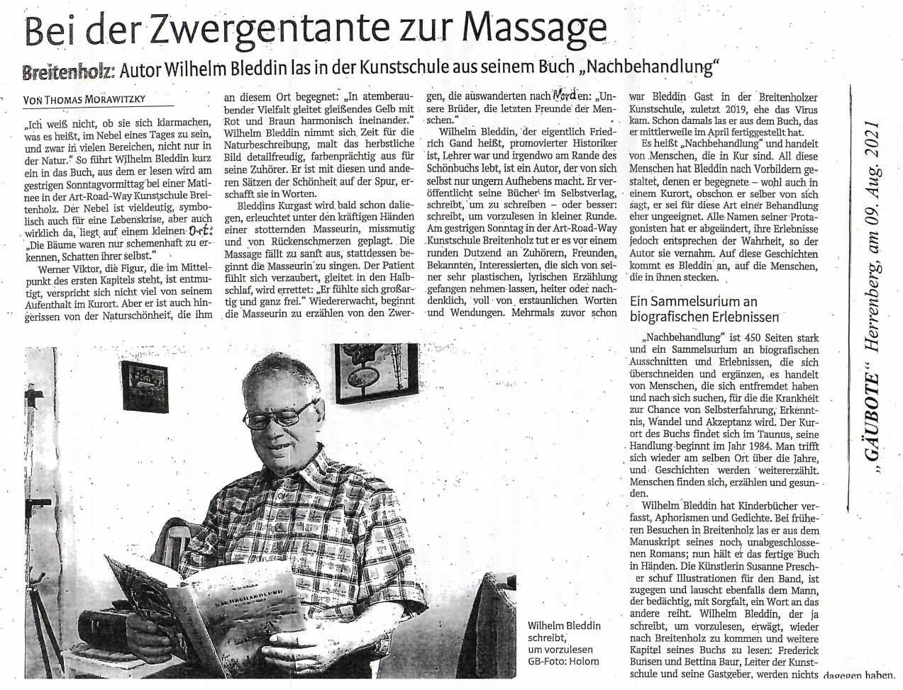Bericht Gäubote Herrenberg 9. August 2021